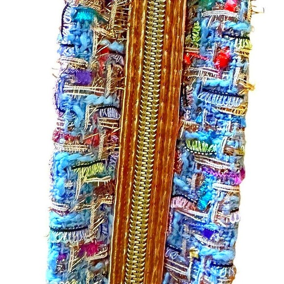 Handbags - NWOT Tweed Clutch Wristlet Travel Accessories‎ Zip Closure